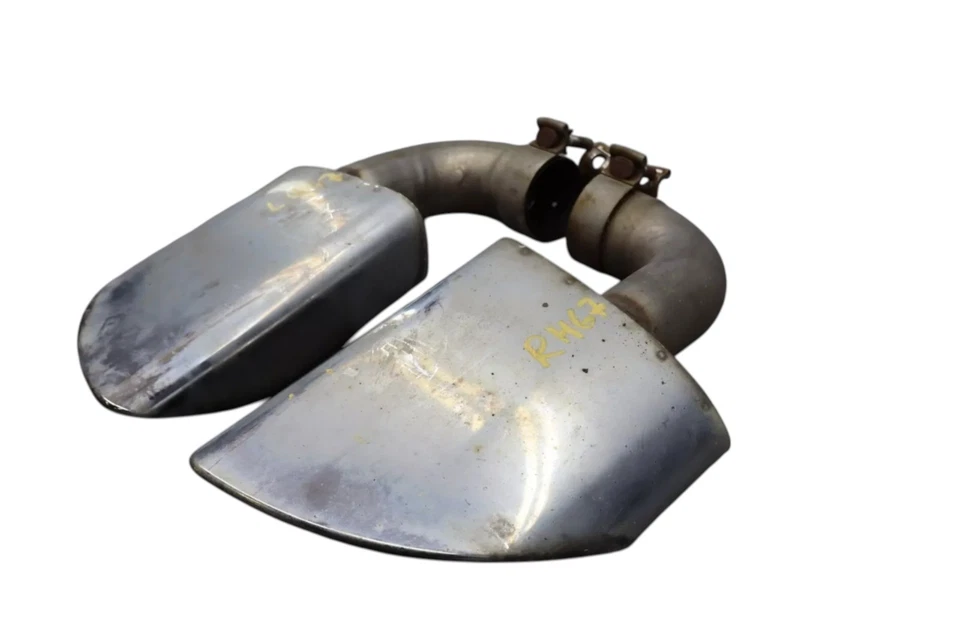 Juego de puntas de tubo de escape trasero izquierdo y derecho Volkswagen Touareg 11-17 OEM Foto 4 de 4