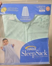 HALO SleepSack Green Wearable Blanket Baby XS Newborn 5-10 Pounds 100 Cotton