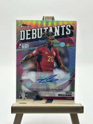 2023 Topps Finest Nico Williams Debutants Autograph /350 National Debut #FD-NW