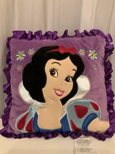 Jay Franco & Sons Disney Princess Snow White Purple 13x13” Embroidered Pillow