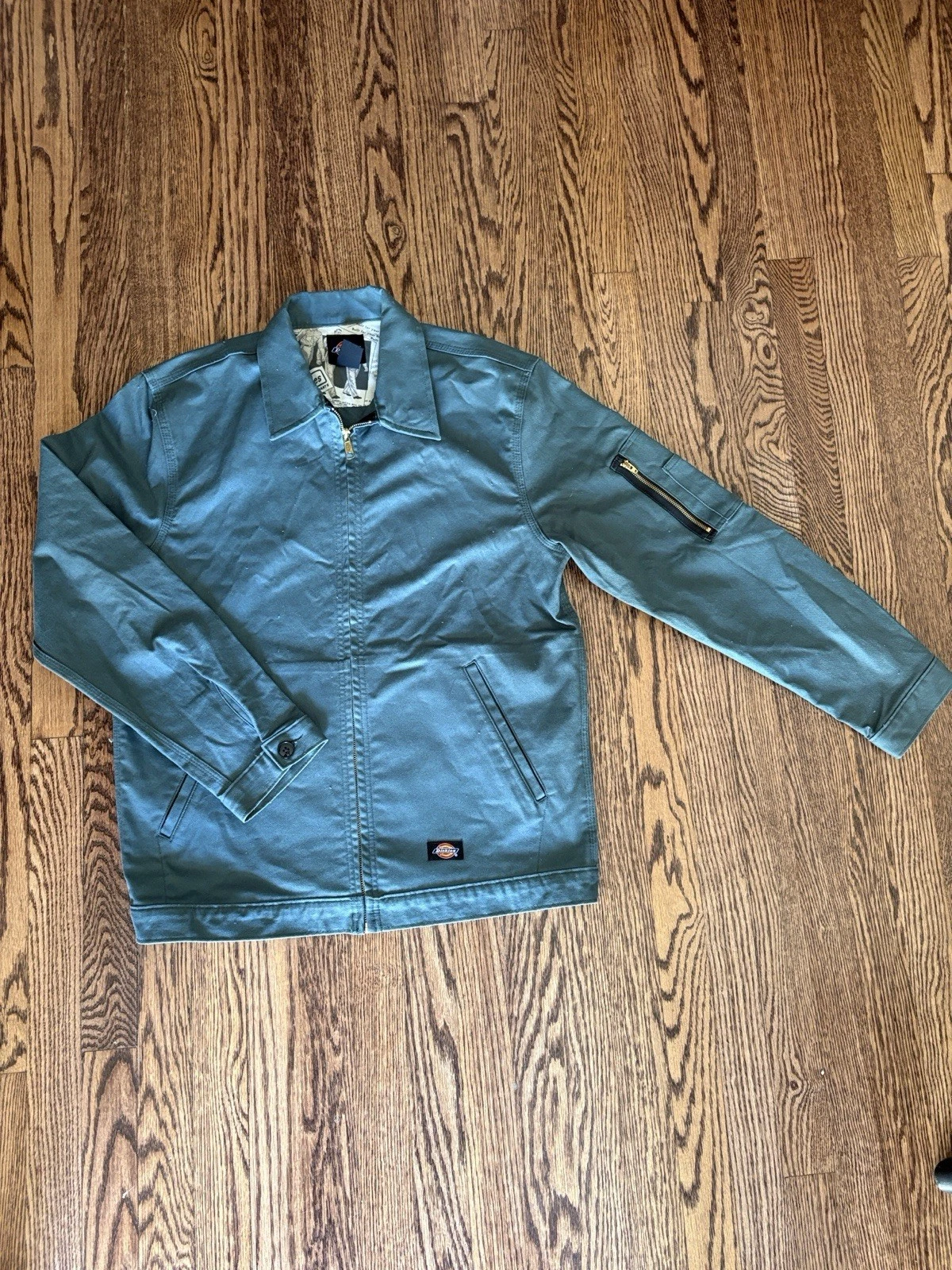 Dickies Blue/green Canvas Light Jacket Coat Size Small image 2