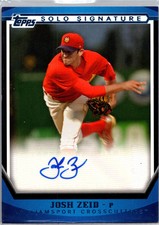 2011 Topps Pro Debut #JZ Josh Zeid Solo Signatures Blue Foil /199