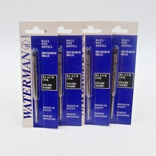 Waterman Pen Refills Blue Ink Fine Point Roller Ball Germany Sealed Vintage