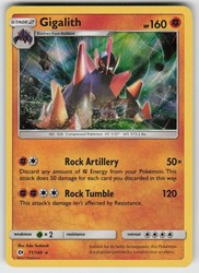 Gigalith 71/149 Holo Rare Sun & Moon Base Set