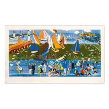 Raoul Dufy- Lithograph "La Visite De L'escadre Anglaise Au Havre"