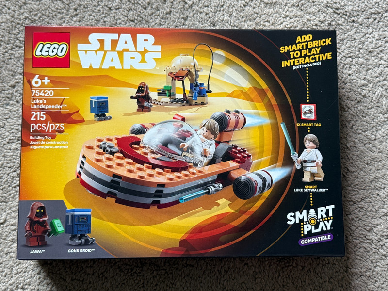 New in Box LEGO Star Wars Luke's Landspeeder 75420 215 Pieces Smart Play