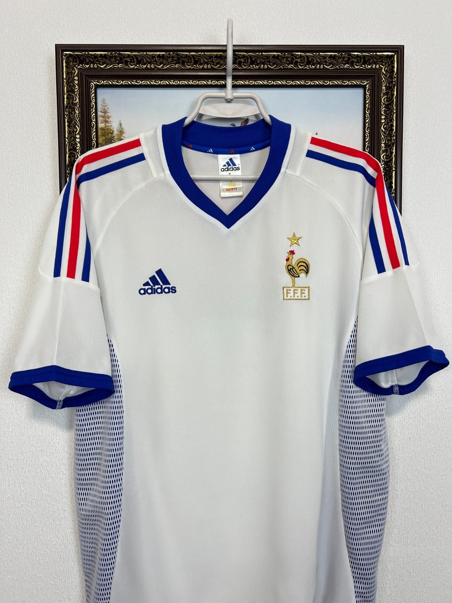 France Away football shirt 2002 Soccer White Jersey Trikot Mens