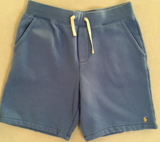 Polo Ralph Lauren Youth Blue Fleece Pockets Logo Shorts Large L 14-16