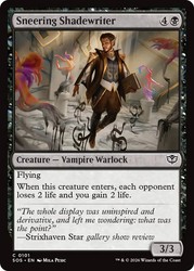 Sneering Shadewriter 101 Secrets of Strixhaven Magic: The Gathering