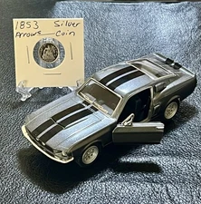 🔥 Collector Set 1853 Seated Liberty Arrows Silver Coin & Classic Muscle Car