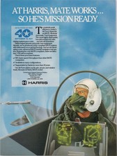 Harris 1987 US Air Force Print Ad MATE Test Equipment Aviation Art