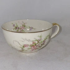 Vintage Theodore Haviland New York Teacup Cup Rosalinde Pattern gold rim used