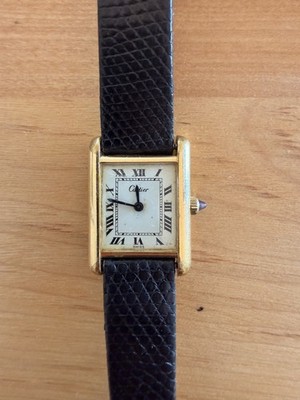 Vintage Cartier Must de Tank Vermeil Quartz Watch - Gold Plated 