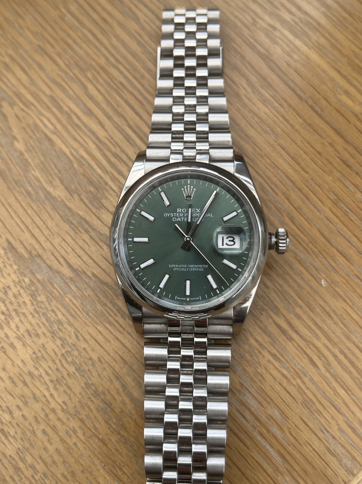 Rolex Datejust 36mm 126200 Mint Green Dial Box & Papers 2022