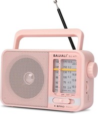 Compact AM/FM Transistor Radio with Loud Speaker - Battery  USB Powered
