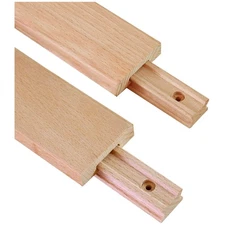 2 Pack 18" Wax-Coated Wood Drawer Slides – Durable Beech Construction