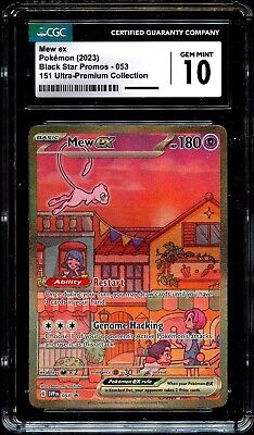 CGC 10 GEM MINT Mew Ex SVP053 ALTERNATE ART HOLO 151 UPC CGC 10 GEM MINT Mew Ex SVP053 ALTERNATE ART HOLO 151 UPC