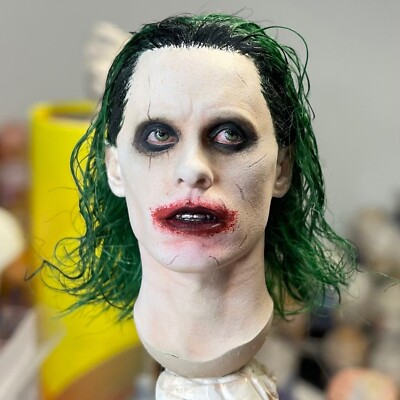 Custom 1/6 Jared Leto Joker Head Sculpt Hot Toys Zack Snyder's