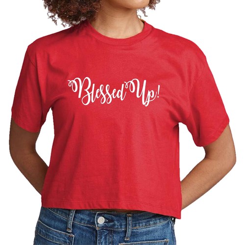 Camiseta gráfica recortada para mujer - Blessed Up - Imagen 23 de 36