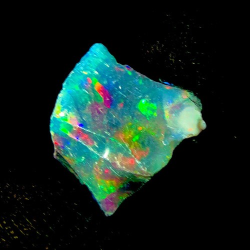 Opal gemstone, natural fire opal raw, Ethiopian Black opal rough 7 Ct 17x13 mm - 第 2/12 張圖片