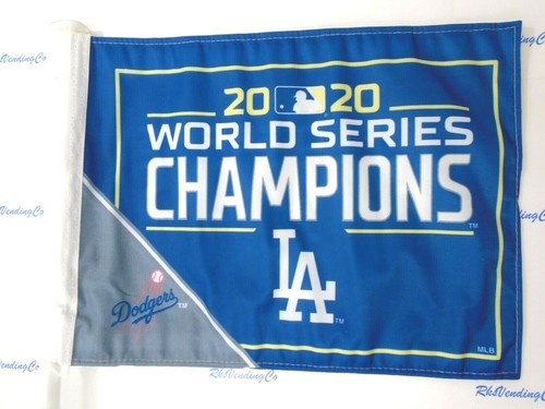 Los Angeles Dodgers 2020 World Series Champions Car Flag - Picture 2 of 3
