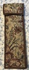 Knitting Needle Case Organizer Floral Tapestry Zip Closure w/6 Sets of Needles