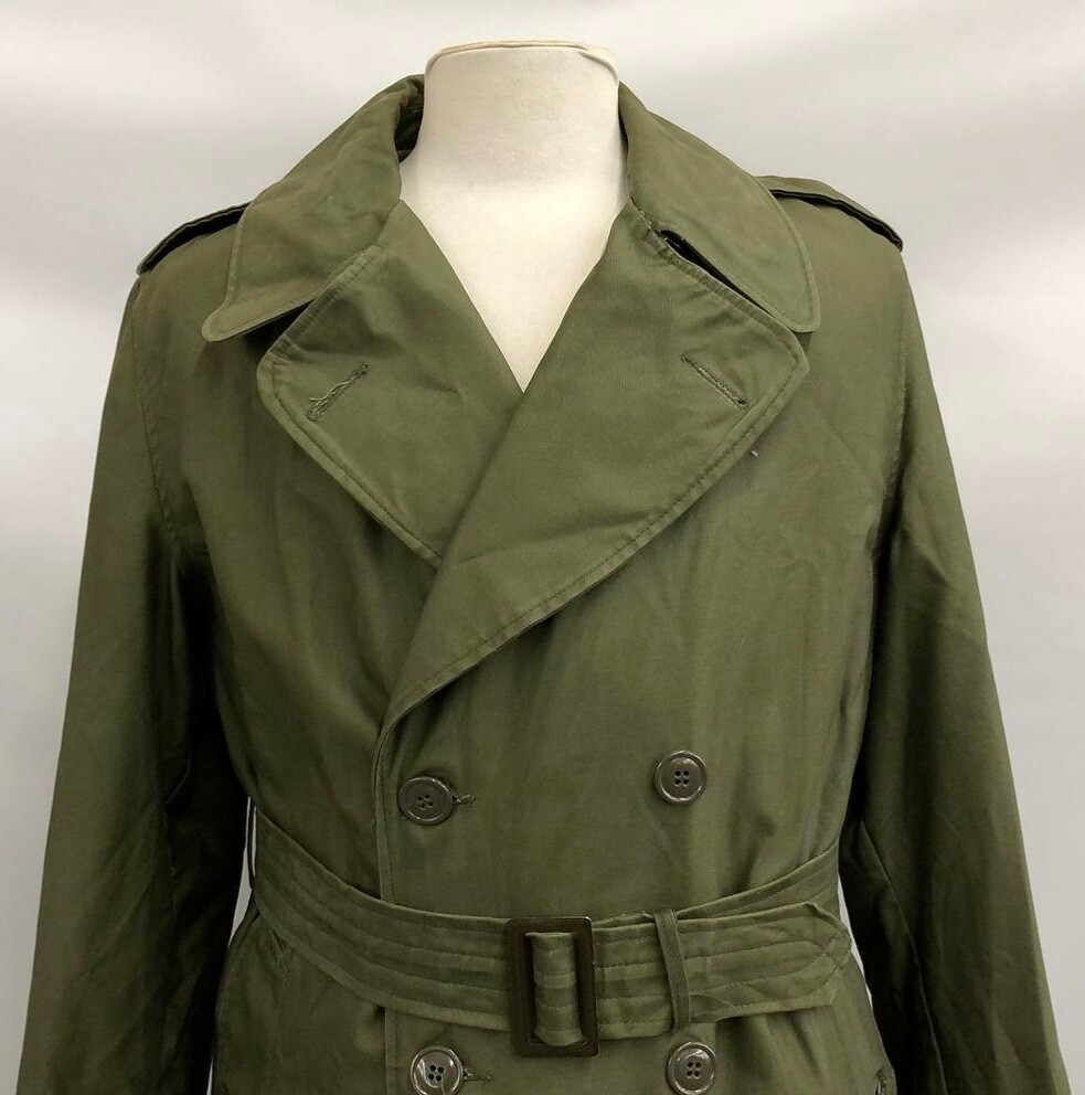 US Army Korean War OG-107 Overcoat 1953 Trench Coat Jacket