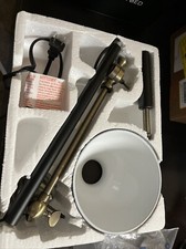 Hampton Bay 19.7" Adjustable Height Table Lamp Antique Brass and Black Finish  
