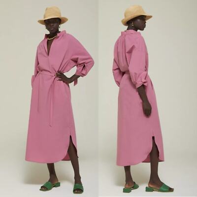 Ottod Ame Pink Midi Belted Dress