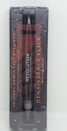 Revolution Renaissance Flick Black Felt Eyeliner Waterproof Intense Black - Picture 3 of 5