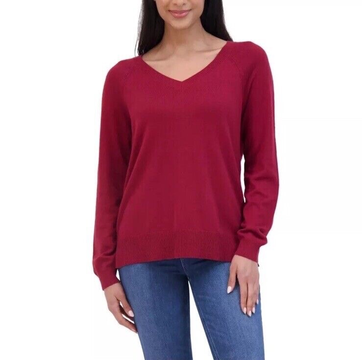 Lucky Brand Ladies' V-Neck Sweater, Pomegranate,  S