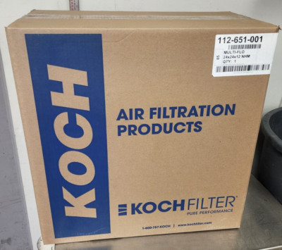 Koch 112-651-001  24x24x12 Multi-Flo Air Filter MERV 14 No Header NHM Metal