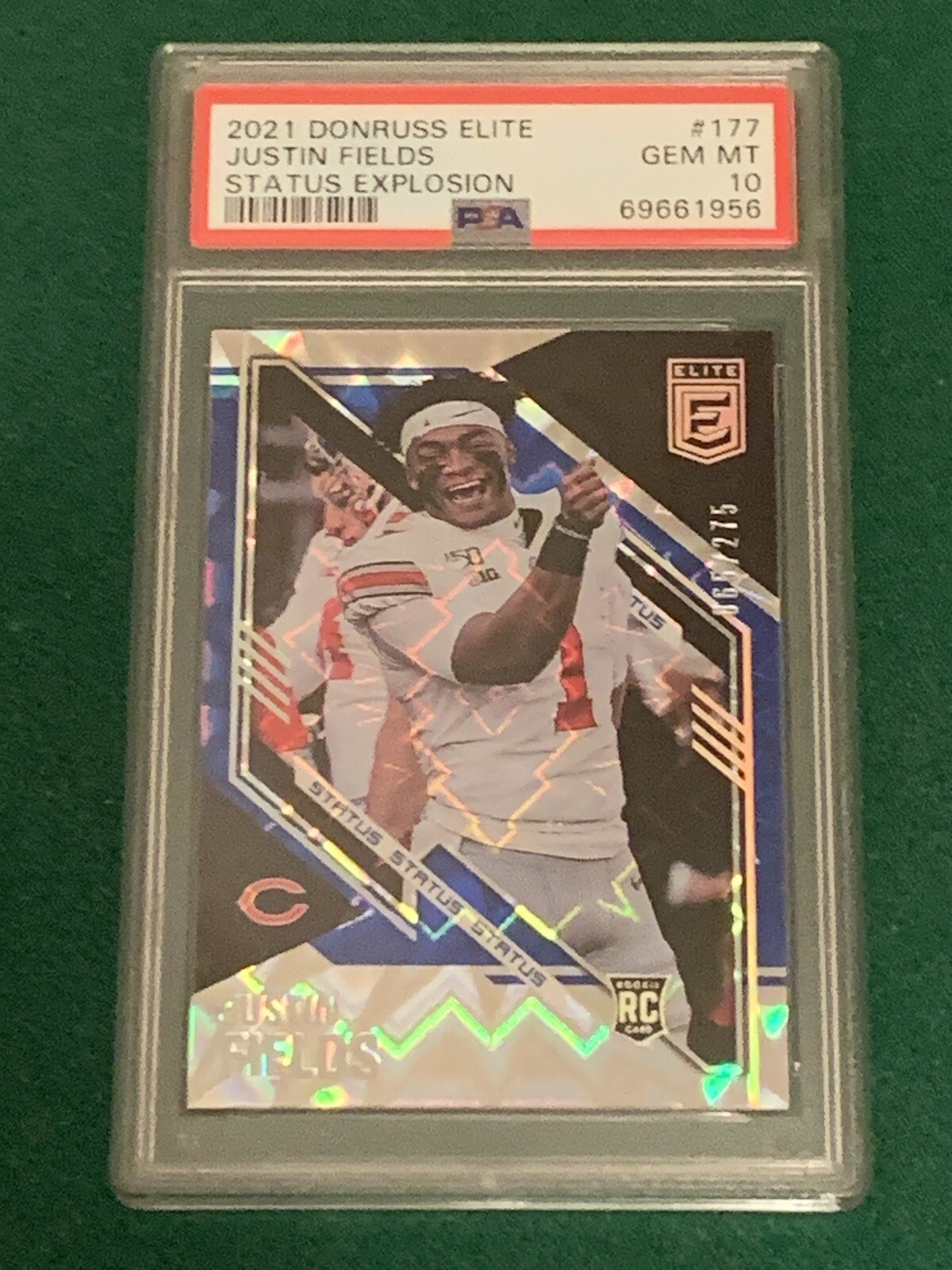 Justin Fields Panini Donruss Elite #177 Status Explosion