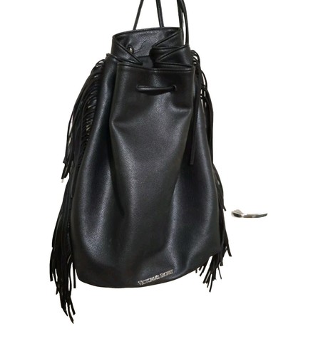 Victoria's Secret Black Fringe Backpack/handbag - Picture 4 of 15
