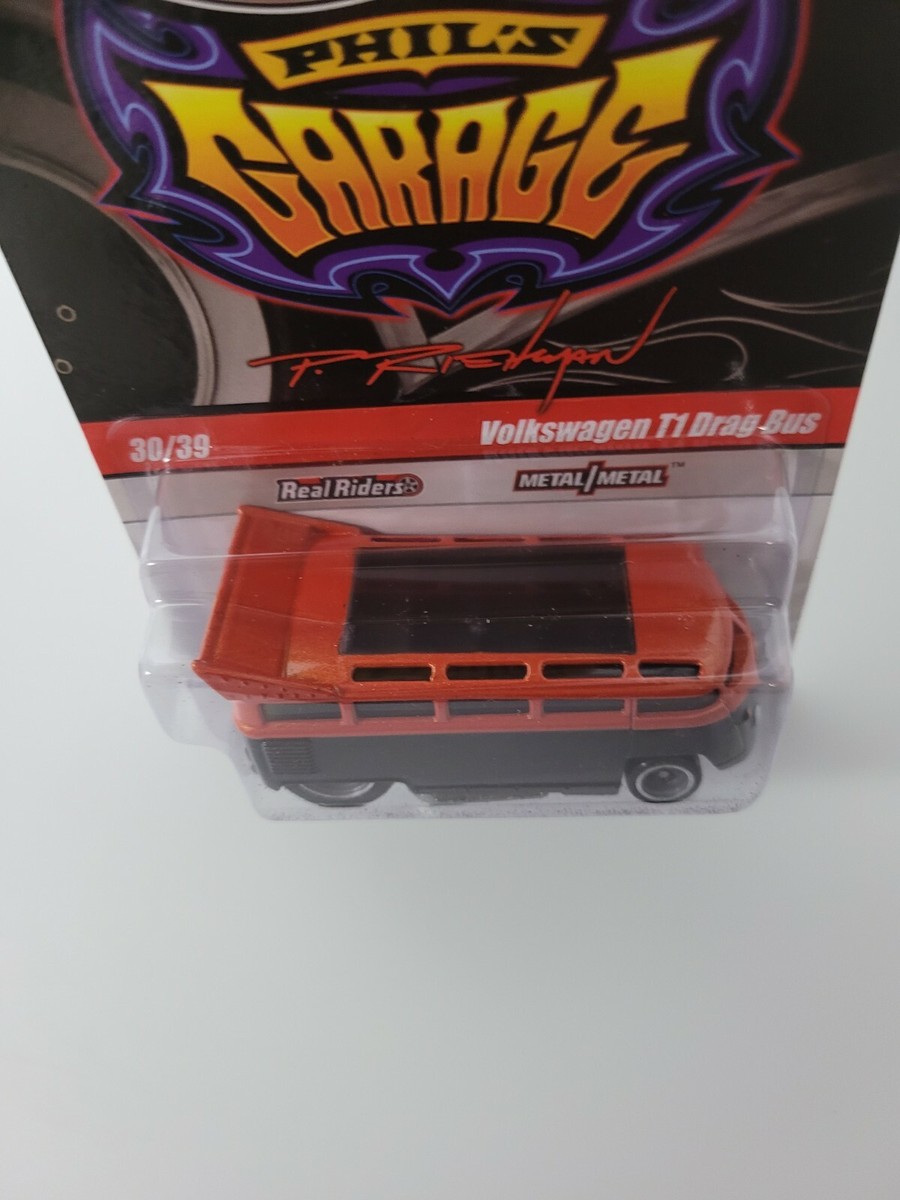 Hot Wheels Volkswagen T1 Drag Bus Chase Phil's Garage Orange/Black