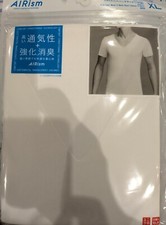 UNIQLO AIRism Men's Deodorant Mesh V neck T shirt  Discounts available 