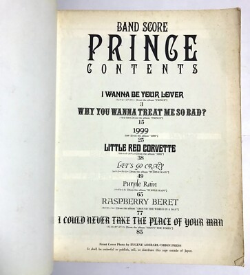 PRINCE BEST BAND SCORE JAPAN GUITAR TAB | eBay