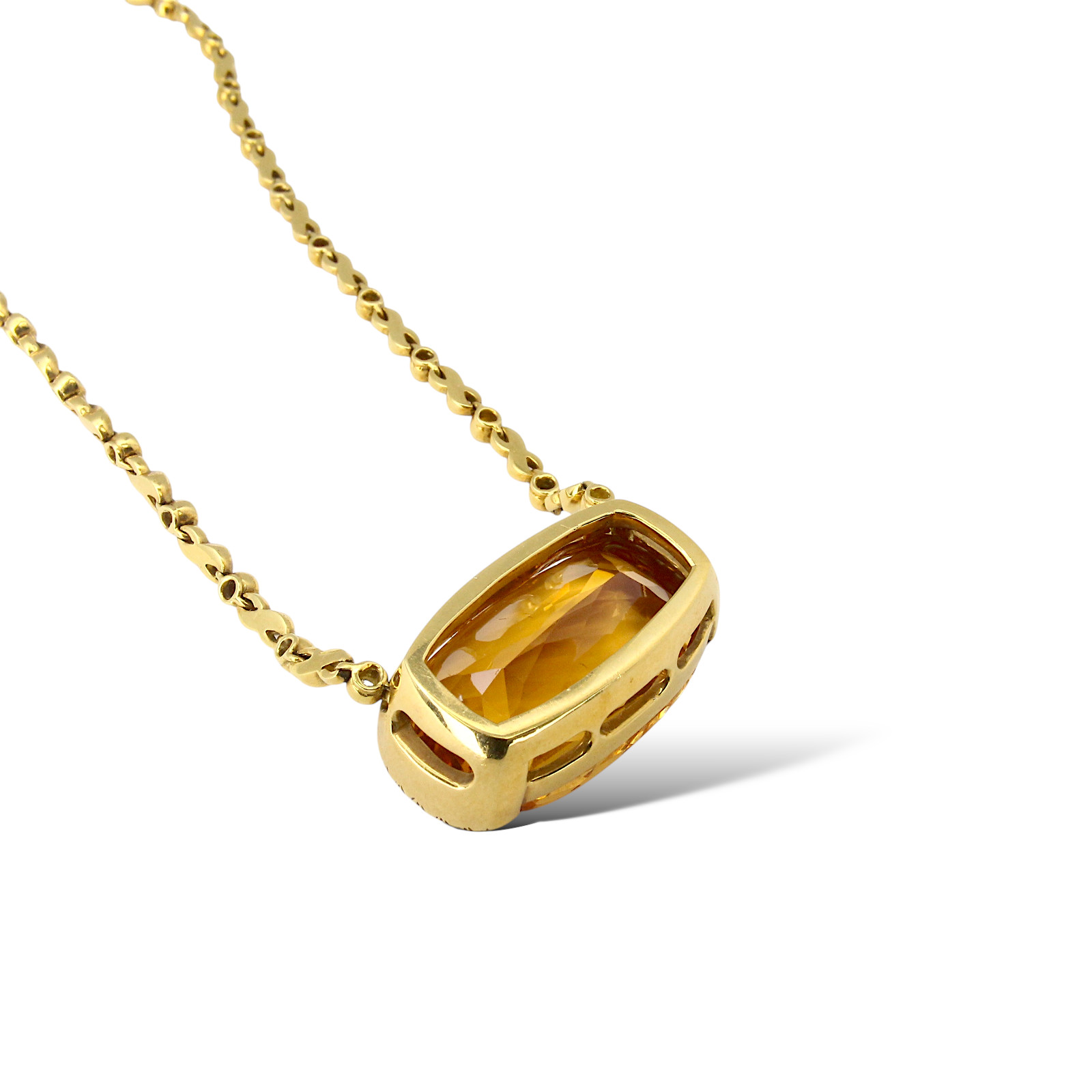 KURT WAYNE 30 CT Imperial Topaz and Diamonds Pend… - image 9