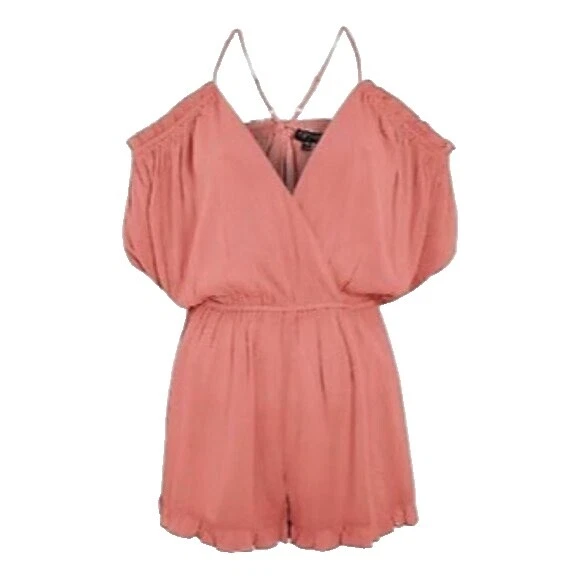 Monos Topshop Solid Viscosa y Rompers for Women
