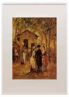 Sorbi Raffaello An Outdoor Cafe A4 A3 Framed Print
