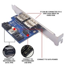 SATAs to Power ESATA Adapter Card for 5V and 12V Hard Drive Connections