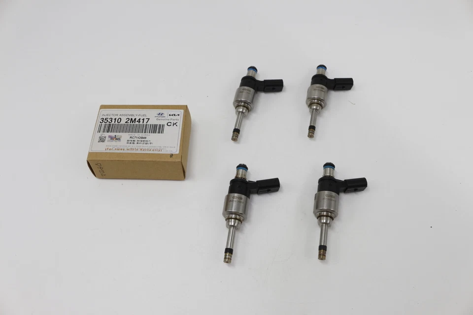 Inyector de combustible 4 piezas para Hyundai Santa Fe Sonata Tucson KIA Sorento 353102M417 Foto 2 de 4