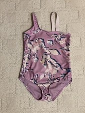 Little Girls Size 6X IDEOLOGY Asymmetrical Rose-Print 1-Piece Swimsuit Swimwear