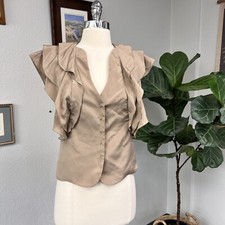 Emporio Armani Women Blue Sleeveless Blouse 38 eur