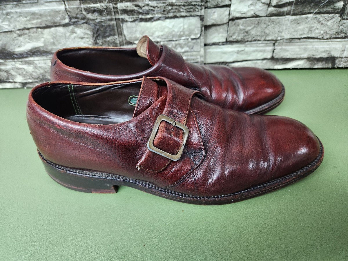 Vintage Florsheim Imperial Mens Sz 11 C Brown Leather Monk  display picture 2