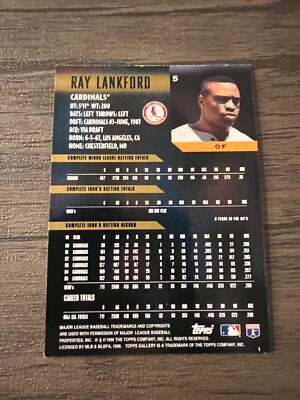 メジャーリーグ　カード　Ray Lankford 1996 Topps Gallery The Classics Baseball Card #5 Ray Lankford