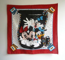 DISNEY Mickey Mouse Minnie Goofy Bandana Handkerchief Hanky WORONOWICZ USA