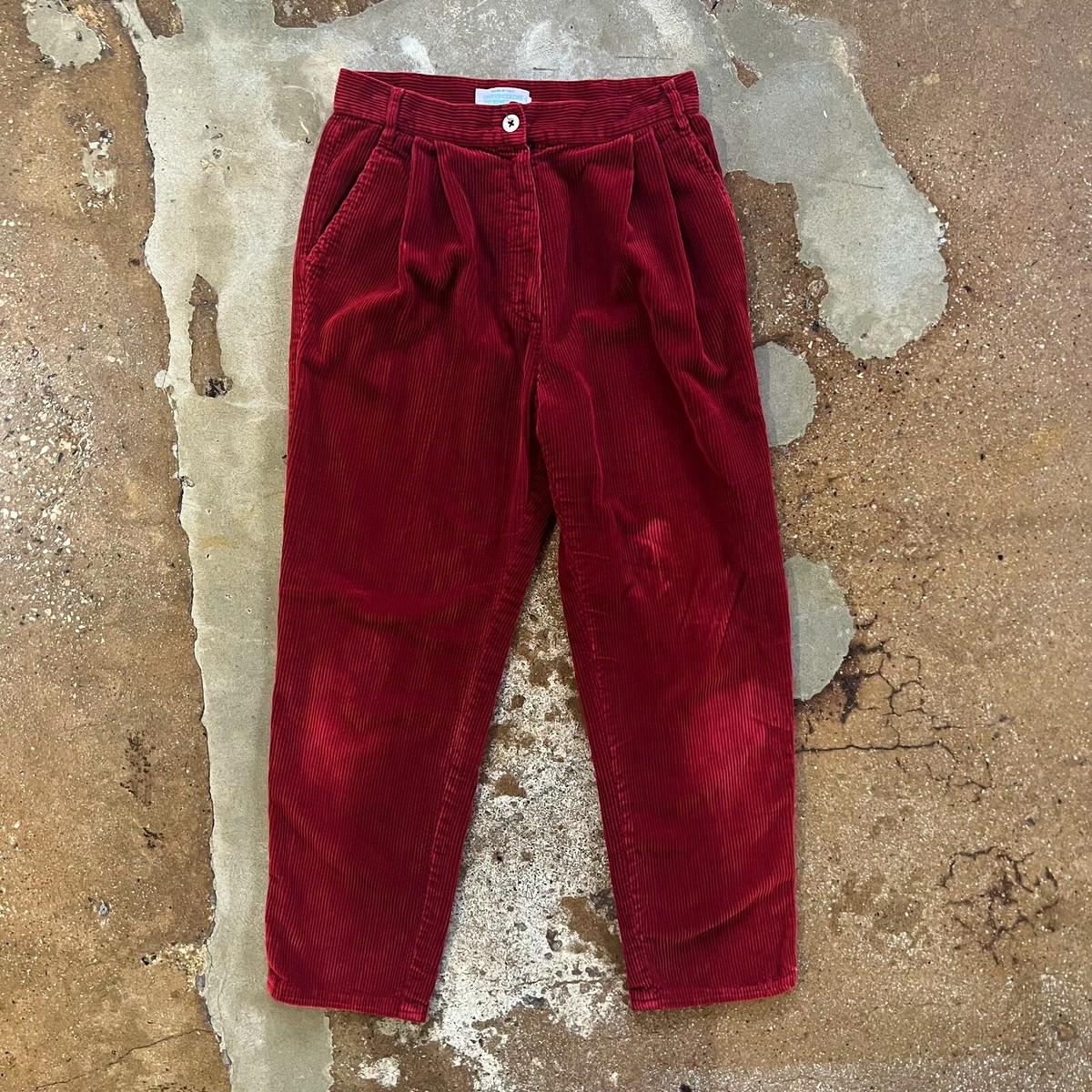 Vintage United Colors Of Benetton Corduroy Pants 28x26 Made In 