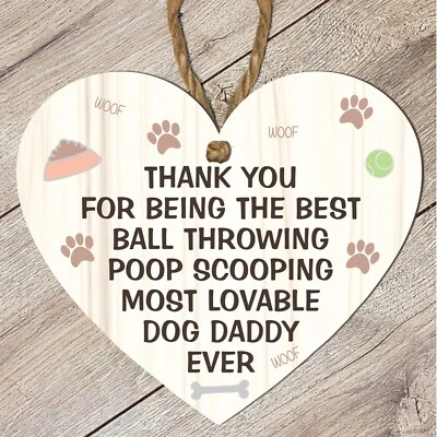LASER CRAFT SHAPES LTD Fathers Day Gifts Birthday Card From The Dog Fur Daddy Best Dog Daddy Pets Lover