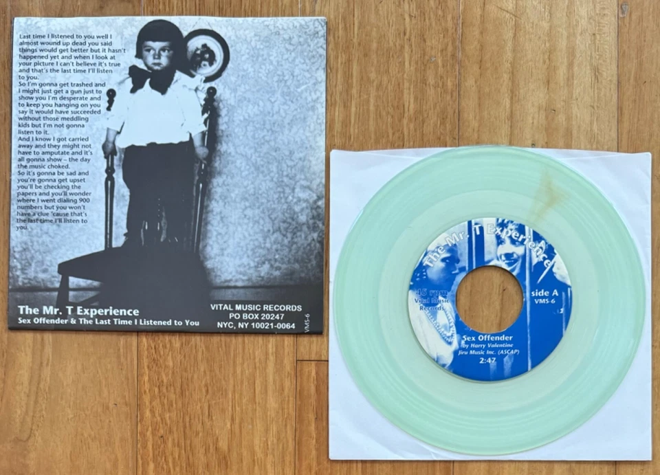 THE MR. T EXPERIENCE Sex Offender CLEAR VINYL 7" screeching weasel queers samiam - Image 2 of 4